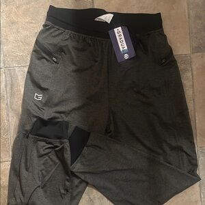 Gradual Men's Black and Gray Joggers